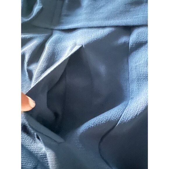 Loralette Plus Size 22 Navy High-Waisted Tie-Front Shorts With Pockets - Picture 4 of 6